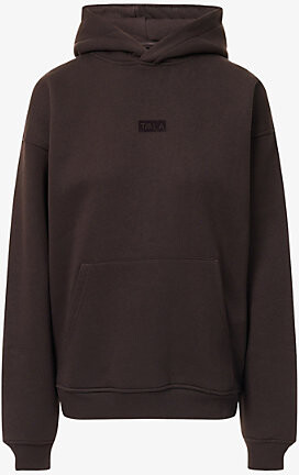 We Are Tala Womens Americano Outdoors Graphic Oversized Cotton-Jersey Hoody Xl