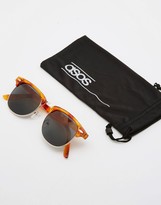 Thumbnail for your product : ASOS Retro Sunglasses In Honey Tort
