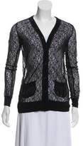 Thumbnail for your product : Rodarte Lace Button-Up Cardigan Black Lace Button-Up Cardigan