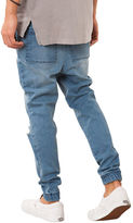 Thumbnail for your product : Elwood The Distressed Denim Jogger Pants in Medium Wash