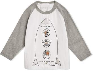 Burberry Kids Long-sleeve Rocket Graphic Cotton T-shirt