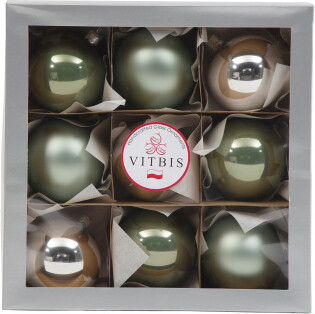 TJMAXX 4.5In Set Of 9 Glass Ornaments