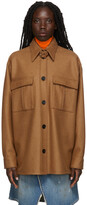 Thumbnail for your product : MM6 MAISON MARGIELA Brown Felt Wool Light Coat