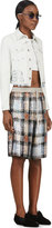 Thumbnail for your product : Ashish Grey Sequinned Plaid Shorts