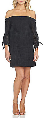 1 STATE Off-the-Shoulder 3/4 Sleeve Lace Dress