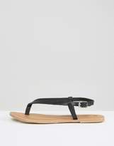Thumbnail for your product : London Rebel Flat Leather Toepost Sandal