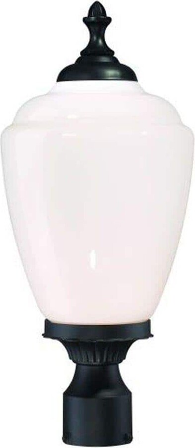 Acclaim Lighting Acorn Collection 1-Light Matte Black Outdoor Post-Mount Fixture