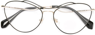 Miu Miu Eyewear - oversized glasses - women - Acetate/metal - 56