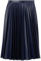 Thumbnail for your product : J.W.Anderson Navy Pleather Midi Sunray Kilt