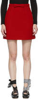 Miu Miu - Mini-jupe rouge A-Line Pockets & Bow