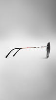 Thumbnail for your product : Burberry Check Arm Polarised Aviator Sunglasses