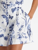 Thumbnail for your product : ODLR Floral Toile Cotton Wide Leg Shorts