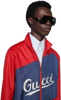cotton viscose jacket with gucci script