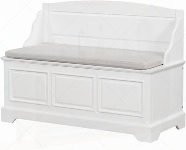 Wildon Home TREXM Shoe Bench Retro Shoe Storage Bench with Safe Soft-Close Devices Storage Chest with Hidden Storage and Cushion for Entryway Hallway Living R