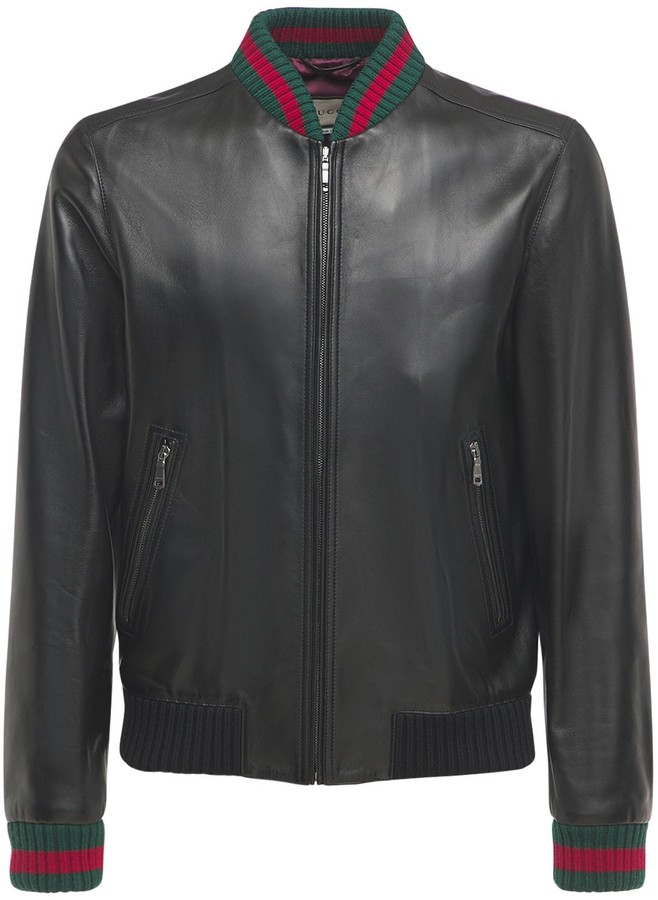 Mens Leather Gucci Jacket | ShopStyle