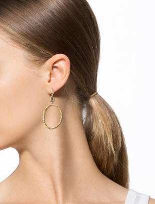 Nina Runsdorf Diamond Drop Hoop Earrings