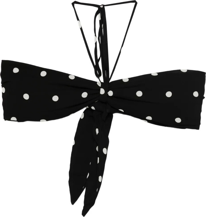 Adriana Degreas Polka-Dot Tie-Fastening Bikini Top