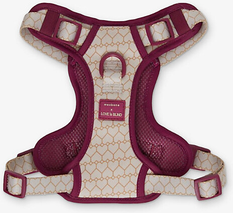 max-bone x Love Is Blind Heart-Print Woven Dog Walking Set L