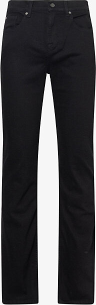 Mens Rinse Black Standard Lux Stretch-Denim Jeans 34