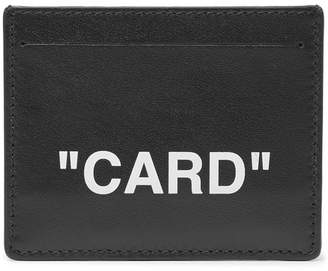 Off-White Off White Printed Leather Cardholder - Black