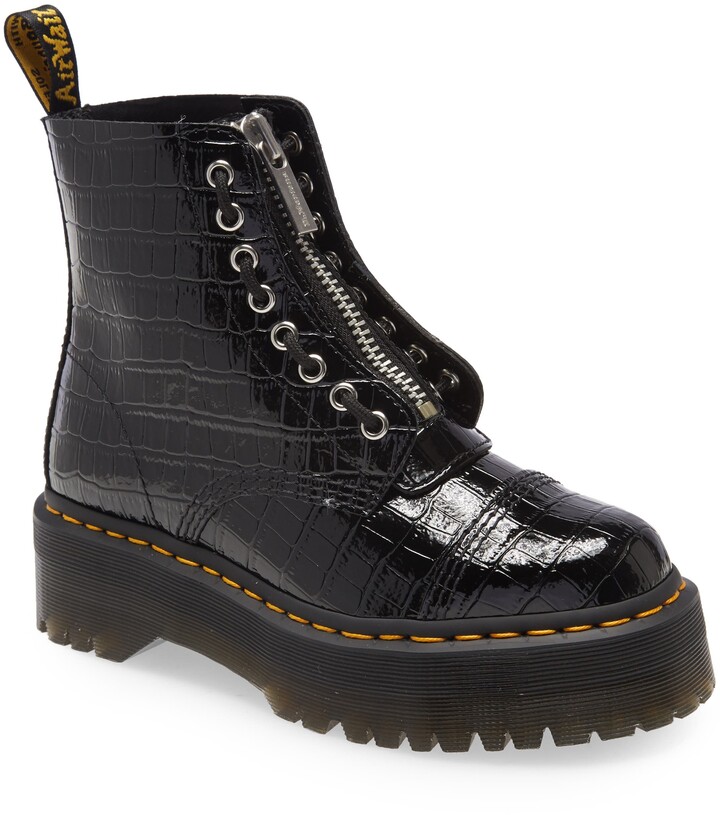 dr martens flora croc black