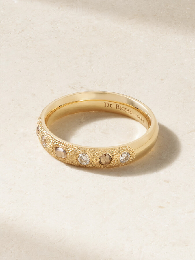 De Beers Talisman Small 18-karat Gold Diamond Ring - 52