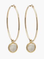 Thumbnail for your product : Dubini Lion 18kt Gold Coin-drop Hoop Earrings - Silver Gold