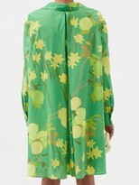 Thumbnail for your product : BERNADETTE Gregory Floral-print Cotton-blend Shirt Dress - Green Print