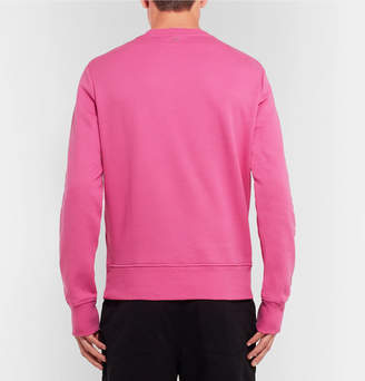 Ami Embroidered Loopback Cotton-Jersey Sweatshirt
