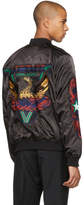 Thumbnail for your product : Diesel Reversible Black and Purple Bird J-Sine Bomber Jacket