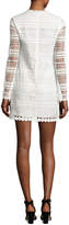 Thumbnail for your product : Alexis Braelynn Lace Bow-Neck Mini Dress, White/Black