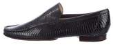 Thumbnail for your product : Dolce & Gabbana Snakeskin Round-Toe Loafers