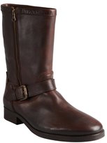 Thumbnail for your product : HUGO BOSS Orange brown leather zip side boots