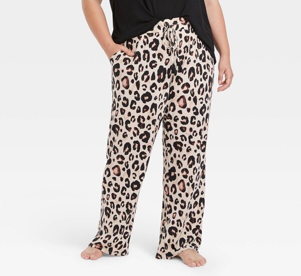 Stars Above Women's Animal Print Beautifully Soft Pajama Pants Light Beige  - ShopStyle Plus Size Intimates