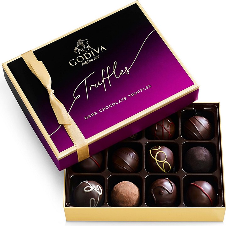 12-Piece Assorted Dark Chocolate Truffle s