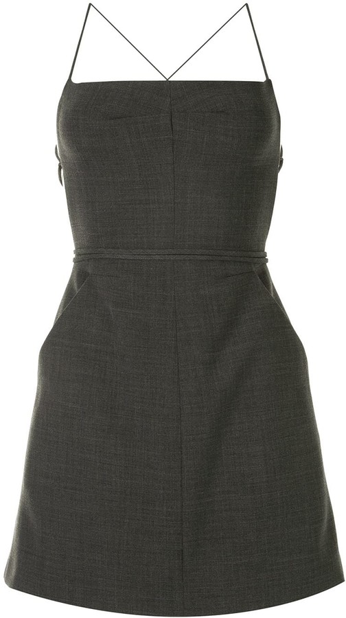 charcoal grey cocktail dress