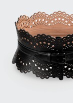 Thumbnail for your product : Alaia Openwork Wide Leather Vienne Corset Belt