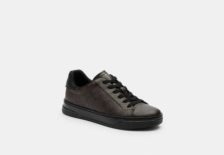 Coach Outlet High Line Sneaker In Signature Canvas
