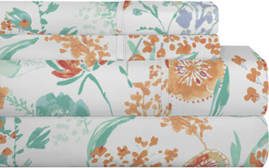 Celeste Home GSM Floral 100% Cotton Flannel Sheet Set