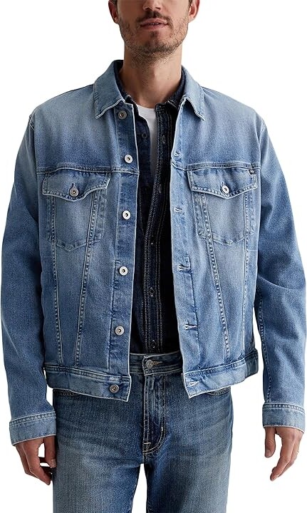AG Jeans Dart Classic Trucker Men's Jacket Ancient : MD, Cotton/Denim/Elastane