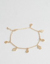 Thumbnail for your product : ASOS Hamsa Charm Anklet