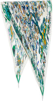 Thumbnail for your product : Hermes White Fantaisies Indiennes Printed Plisse Silk Scarf