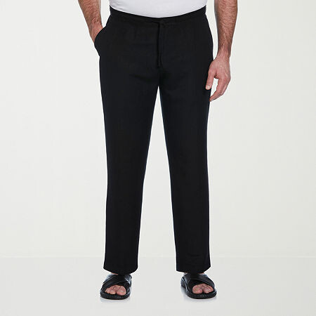 Cubavera 32" Inseam Linen Mens Regular Fit Big and Tall Drawstring Pant