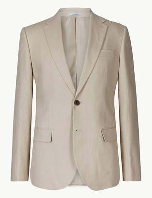 Marks and Spencer Textured Regular Fit Linen Jacket