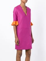 Thumbnail for your product : Roksanda contrasting ruffled cuff fitted dress