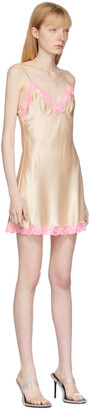 alexanderwang.t Beige & Pink Lace Slip Dress