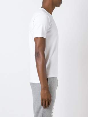 Thom Browne Short Sleeve T-Shirt With Chest Pocket In White Jersey