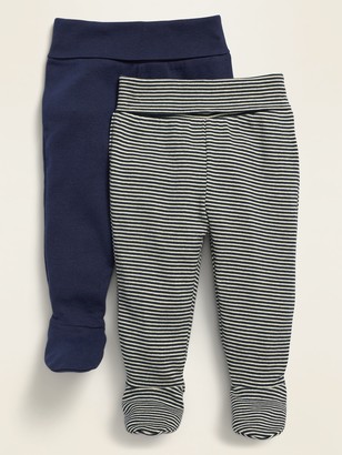Old Navy Unisex 2-Pack Fold-Over-Waist Footed Pants for Baby