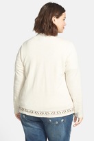 Thumbnail for your product : Lucky Brand Embroidered Open Front Cardigan (Plus Size)