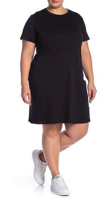 Joe Fresh Short Sleeve Solid Dress (Plus Size)